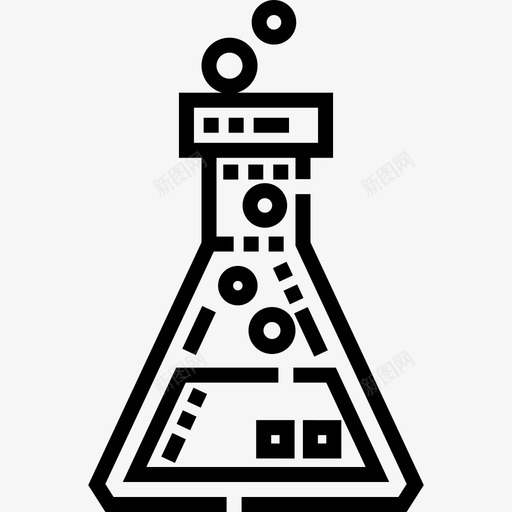 烧瓶思维20线性图标svg_新图网 https://ixintu.com 烧瓶 线性 设计思维20