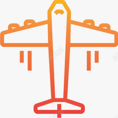 飞机智能技术9梯度图标图标