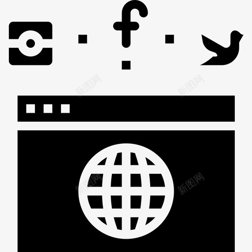 浏览器营销47实心图标svg_新图网 https://ixintu.com 实心 浏览器 营销47
