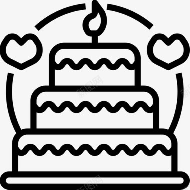 结婚蛋糕婚礼126直系图标图标