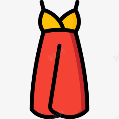 连衣裙夏装2线性颜色图标图标