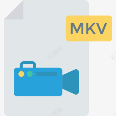 Mkv文件夹13扁平图标图标