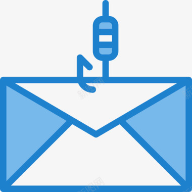 电子邮件网络和安全4蓝色图标图标