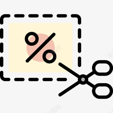 折扣电子商务41线性颜色图标图标