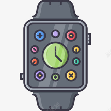 智能手表电子产品25彩色图标图标