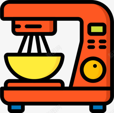 搅拌器烹饪54线性颜色图标图标