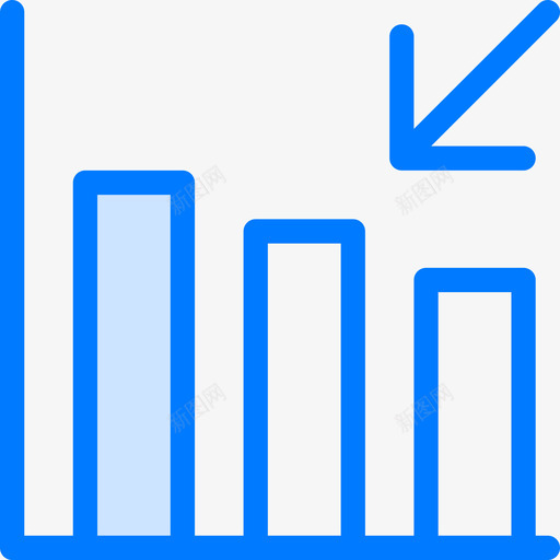 损失图表9蓝色图标svg_新图网 https://ixintu.com 图表9 损失 蓝色