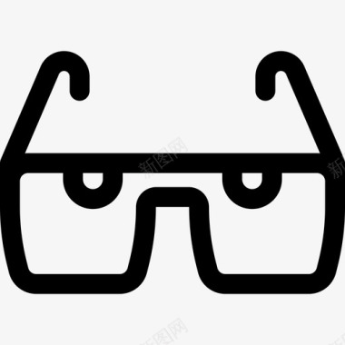 眼镜秘密间谍3直线型图标图标