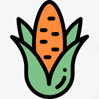 玉米秋季38线形颜色图标图标