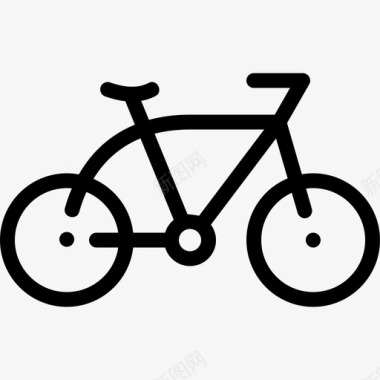 自行车夏季19直线型图标图标