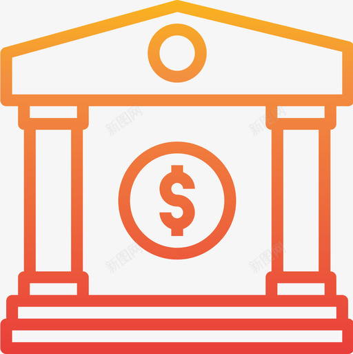 银行银行和金融24梯度图标svg_新图网 https://ixintu.com 梯度 银行 银行和金融24