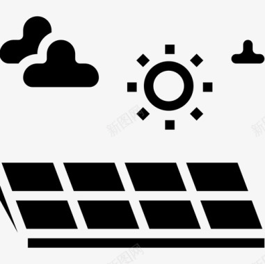 固态ai3太阳能电池板图标图标