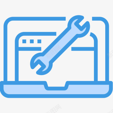 笔记本电脑搜索引擎优化5蓝色图标图标