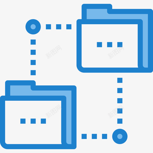 文件夹网络和数据库17蓝色图标svg_新图网 https://ixintu.com 文件夹 网络和数据库17 蓝色