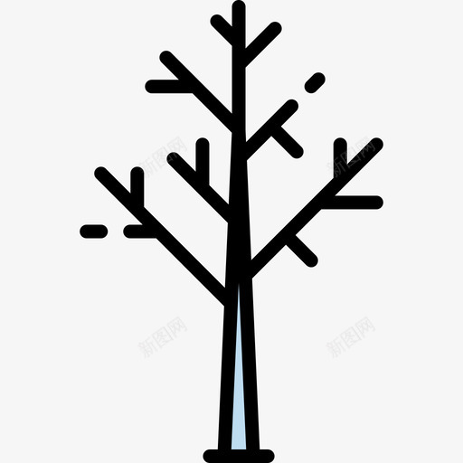 树冬季小镇6线性颜色图标svg_新图网 https://ixintu.com 冬季小镇6 树 线性颜色