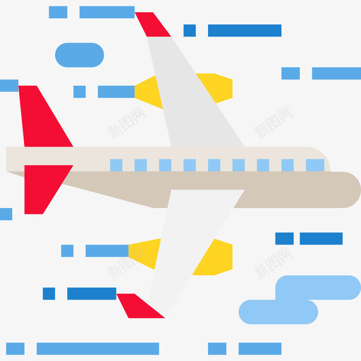 飞机旅行116平的图标svg_新图网 https://ixintu.com 平的 旅行116 飞机