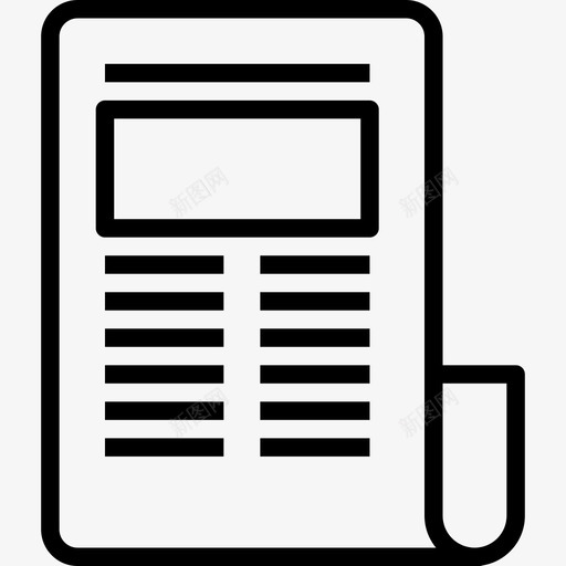 报纸新闻10直系图标svg_新图网 https://ixintu.com 报纸 新闻10 直系