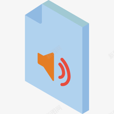 音频文件文件夹和文件2平面图标图标