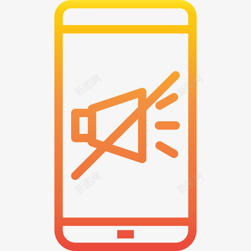 静音移动22渐变图标svg_新图网 https://ixintu.com 渐变 移动22 静音