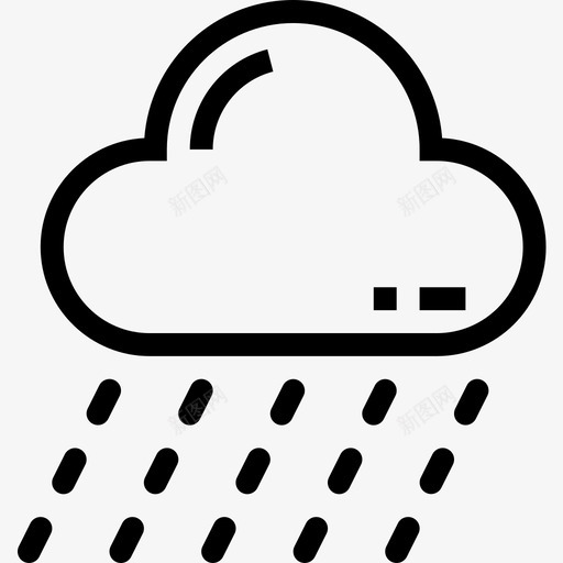 下雨天气151线性图标svg_新图网 https://ixintu.com 下雨 天气151 线性