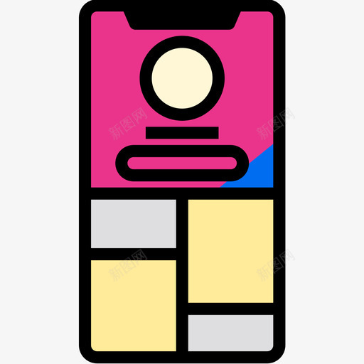 多媒体资料智能手机线性颜色图标svg_新图网 https://ixintu.com 多媒体资料 智能手机 线性颜色