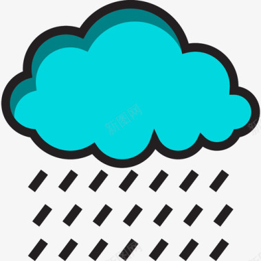 雨天气146线颜色图标图标