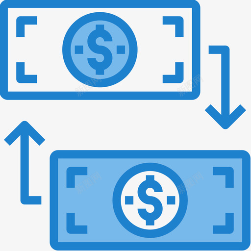 交易所银行40蓝色图标svg_新图网 https://ixintu.com 交易所 蓝色 银行40