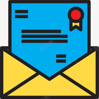 电子邮件商务管理27线性颜色图标图标