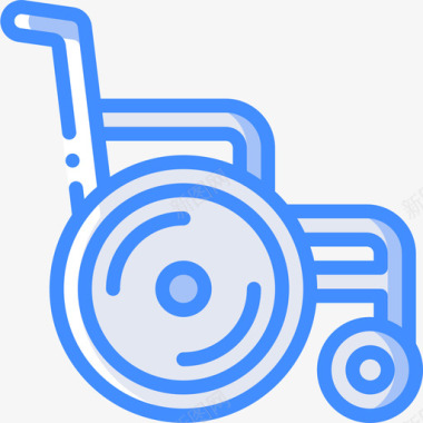 轮椅医疗设备3蓝色图标图标