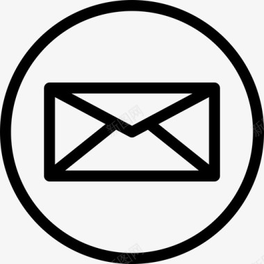 电子邮件箭头和用户界面4线性图标图标