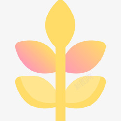 31天小麦秋天31黄色图标高清图片