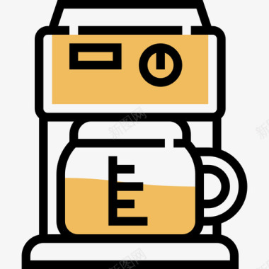 咖啡机咖啡19黄影图标图标