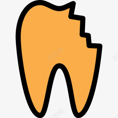 断牙牙齿6线状颜色图标图标