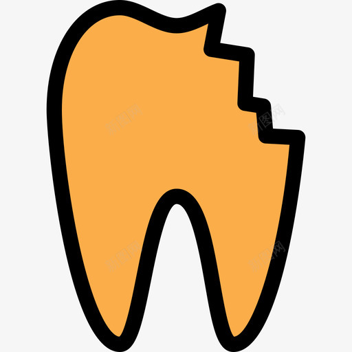 断牙牙齿6线状颜色图标svg_新图网 https://ixintu.com 断牙 牙齿6 线状颜色