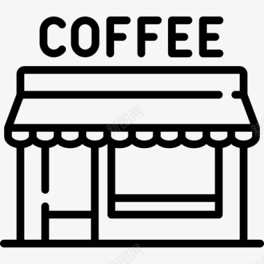 咖啡厅咖啡厅60直线型图标图标