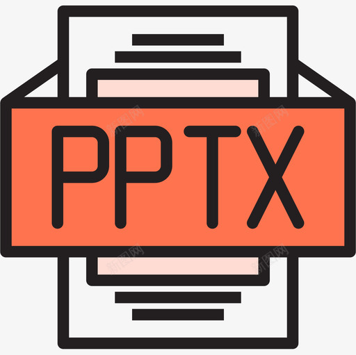 Pptx文件类型2线性颜色图标svg_新图网 https://ixintu.com Pptx 文件类型2 线性颜色