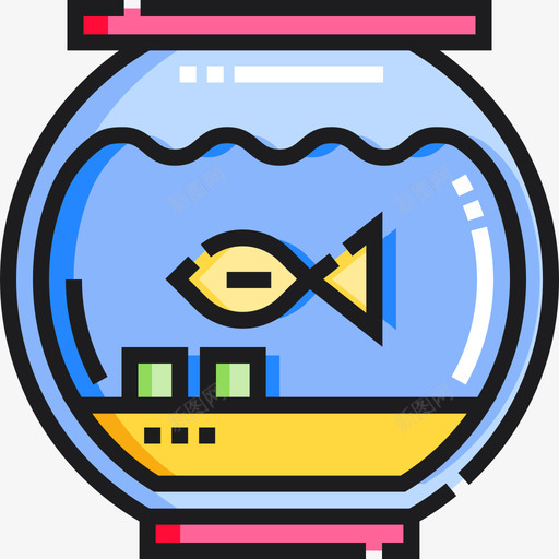 鱼缸爱好自由时间7线颜色图标svg_新图网 https://ixintu.com 爱好自由时间7 线颜色 鱼缸