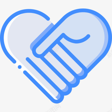 握手慈善28蓝色图标图标