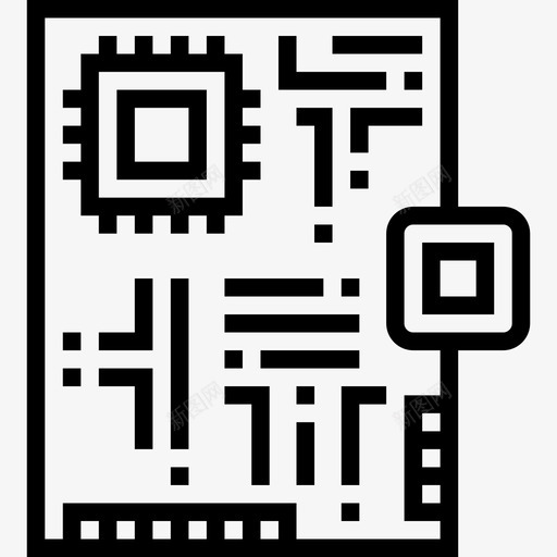 原型板机器人工程5线性图标svg_新图网 https://ixintu.com 原型板 机器人工程5 线性