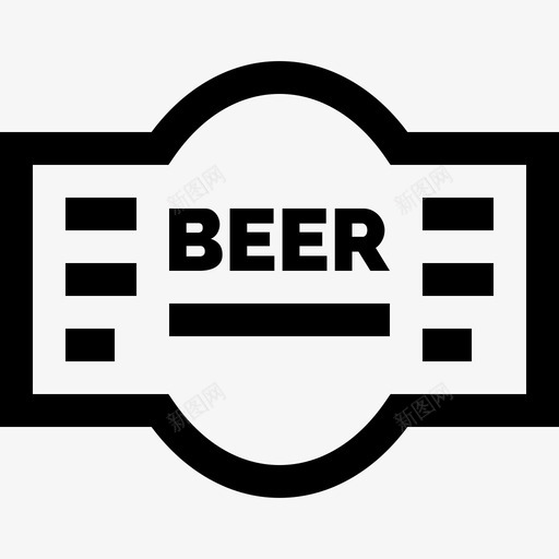 标签啤酒7线性图标svg_新图网 https://ixintu.com 啤酒7 标签 线性