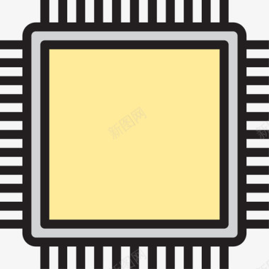 Cpu计算机设备2线性颜色图标图标