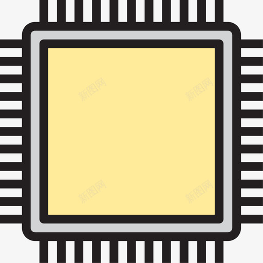 Cpu计算机设备2线性颜色图标svg_新图网 https://ixintu.com Cpu 线性颜色 计算机设备2