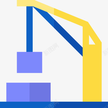 港口起重机工业流程20平板图标图标