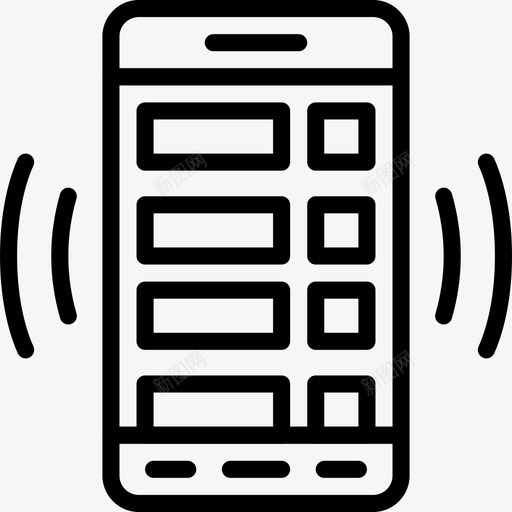 智能手机用户界面mobile3线性图标svg_新图网 https://ixintu.com 智能手机 用户界面mobile3 线性