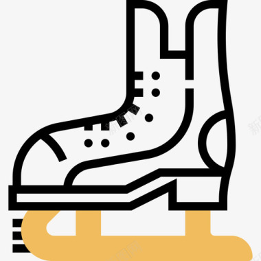 滑冰运动45黄影图标图标