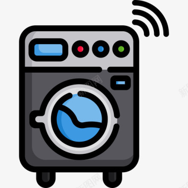 洗衣机物联网33原色图标图标