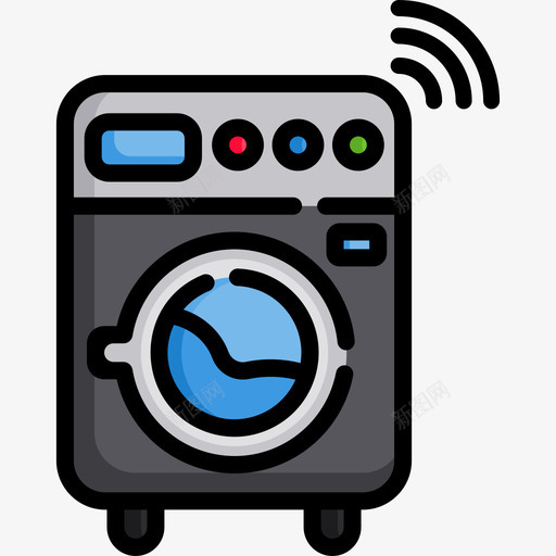 洗衣机物联网33原色图标svg_新图网 https://ixintu.com 原色 洗衣机 物联网33