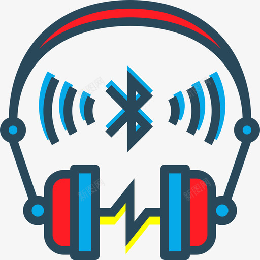 耳机小工具填充图标线性颜色svg_新图网 https://ixintu.com 小工具填充图标 线性颜色 耳机