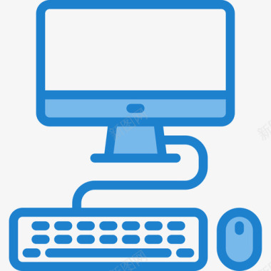 台式电脑电子设备4蓝色图标图标