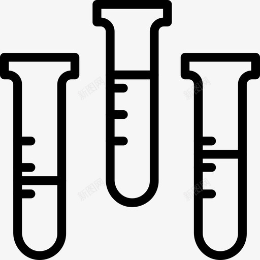 试管科学35线性图标svg_新图网 https://ixintu.com 科学35 线性 试管